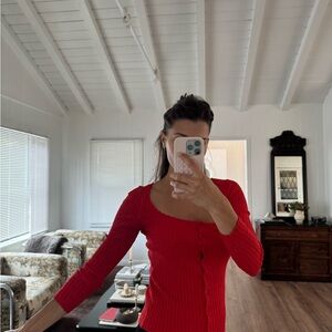 Sezane Button Up Sweater